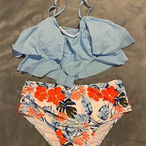 SHEIN high-waisted 2 piece swimsuit